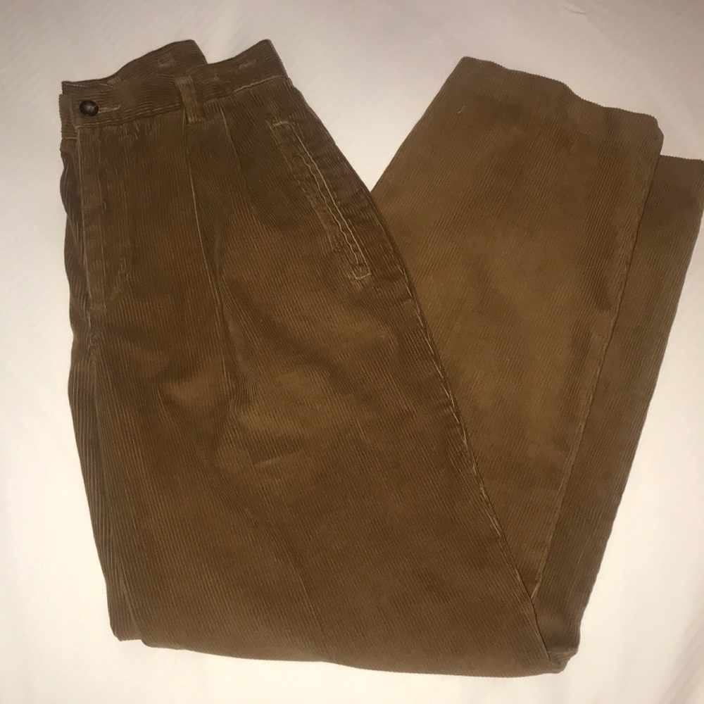 Tan Corduroy high waisted trousers